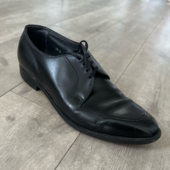 WRIGHT Men Lace-up Quality Shoe Sz 10 C Split Toe Black Leather Oxfords USA Made main image 13